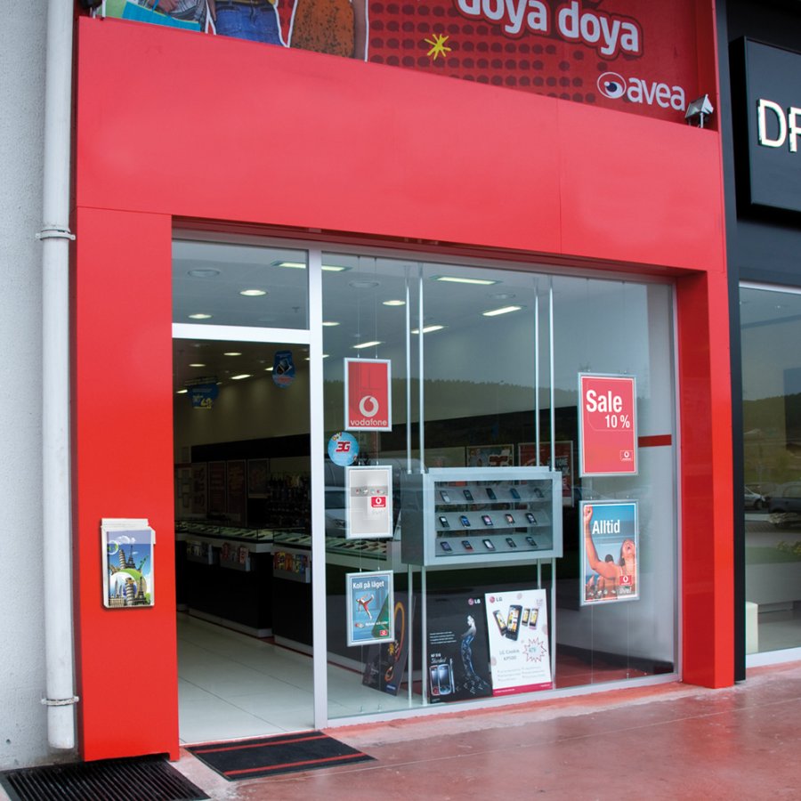 Brochureholder, udend&oslash;rs, vertikal, M65 dyb