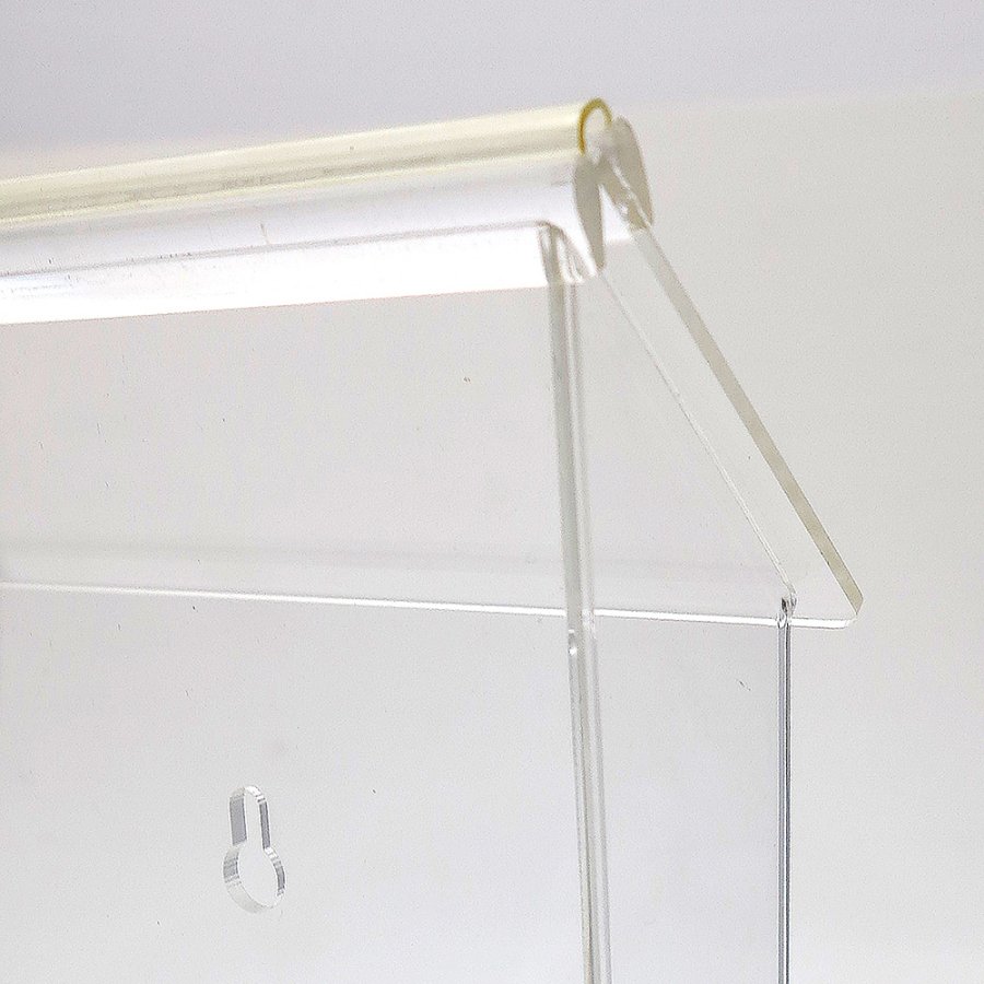 Akryl brochureholder boks udend&oslash;rs - vertikal - A3