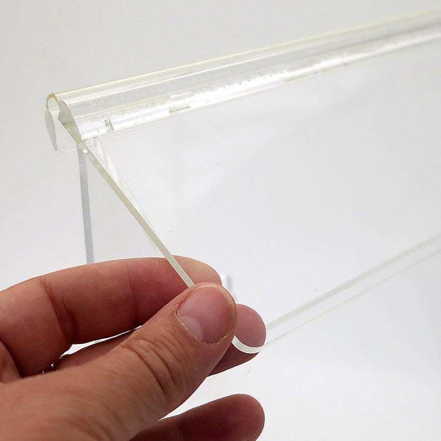 Akryl brochureholder boks udend&oslash;rs - vertikal - A3