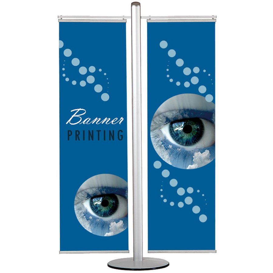Bannerdisplay, MultiStand, dobbeltsidet, 2 x banner, 40 cm