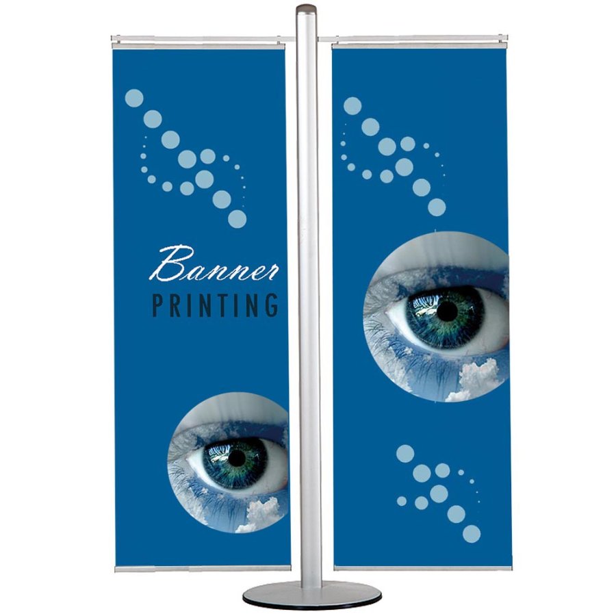 Bannerdisplay, MultiStand, dobbeltsidet, 2 x banner, 50 cm