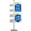 Infostander, MultiStand, enkeltsidet, 4 A4 hylder, 2 slide-in rammer, A2 - 42 x 59,4 cm #1