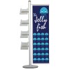 Bannerdisplay, MultiStand, enkeltsidet, 4 A4 hylder, banner, 40 cm #1