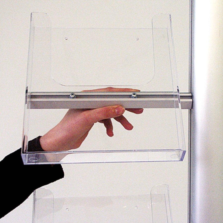 Bannerdisplay, MultiStand, enkeltsidet, 4 A4 hylder, banner, 40 cm