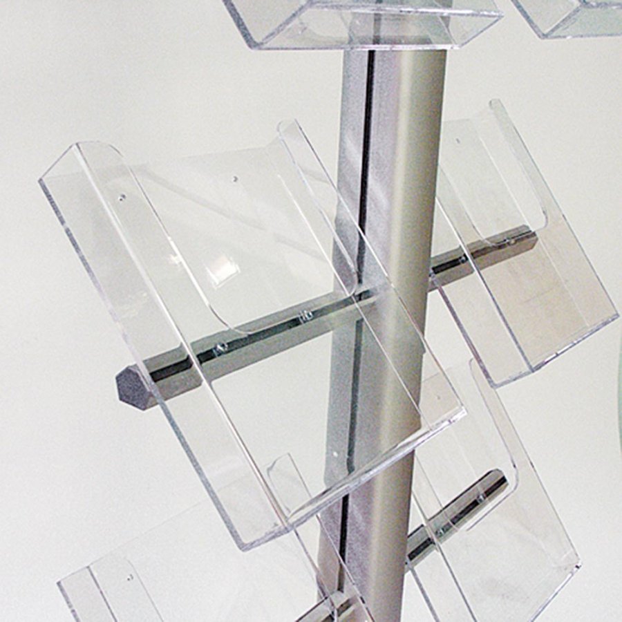 Multistander brochureholder, enkeltsidet - 8xA4 - 21x29.7 cm