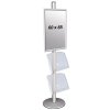 Infostander, MultiStand, enkeltsidet, 2 akrylhylder, 1 x klikramme, 60 x 85 cm #2