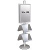 Infostander, MultiStand, dobbeltsidet, 4 st&aring;lhylder, 2 klikrammer, B1 - 70 x 100 cm #2