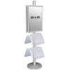 Infostander, MultiStand, dobbeltsidet, 4 akrylhylder, 2 klikrammer, 60 x 85 cm #2