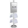 Infostander, MultiStand, dobbeltsidet, 4 akrylhylder, 2 klikrammer, B1 - 70 x 100 cm #2