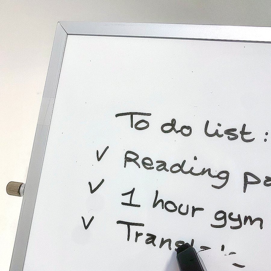 Effektiv Mini-Whiteboard til Skrivebordet - 25x25 cm