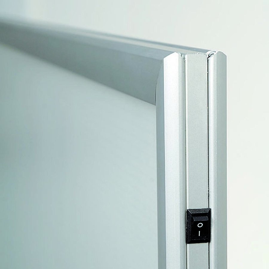 LED Ramme, dobbeltsidet, vertikal, A2 - 42 x 59,4 cm