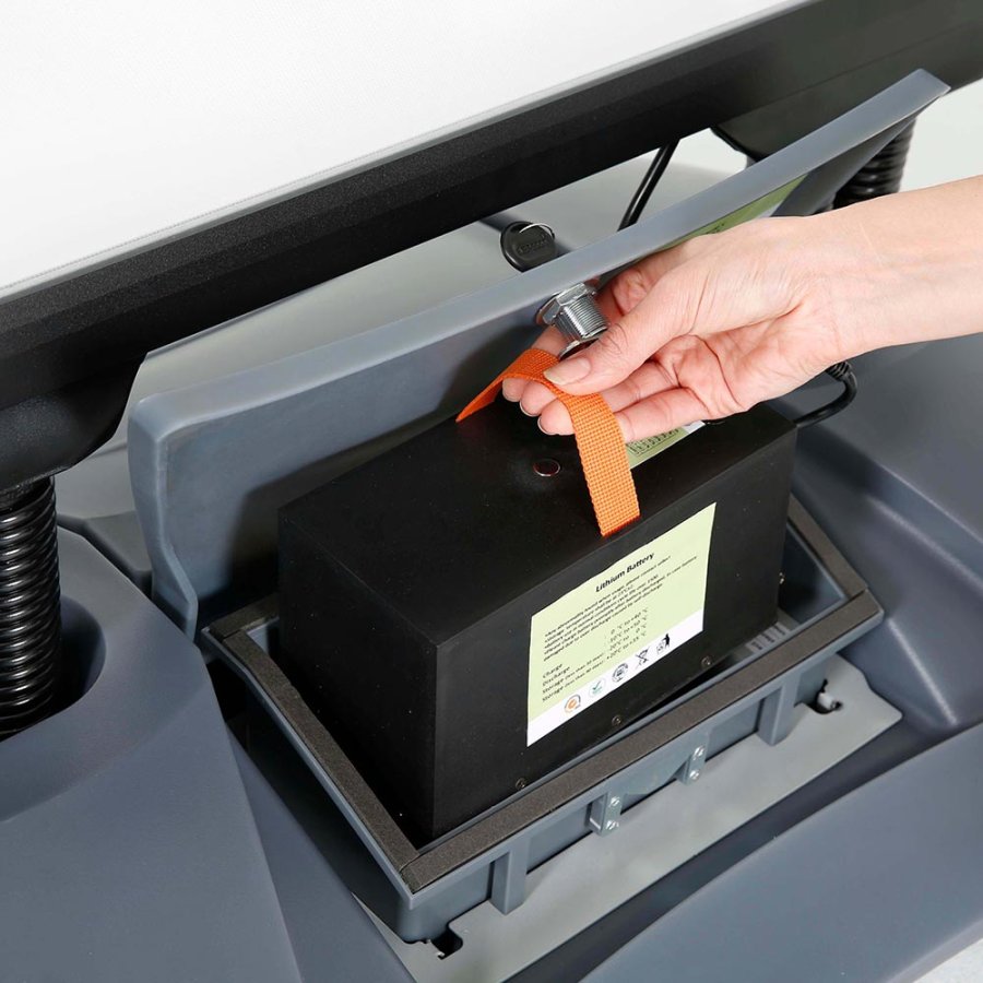 Wind-LED Pro Waterbase Gadeskilt, 44mm ramme,  A1 - inkl. batteri. Sort