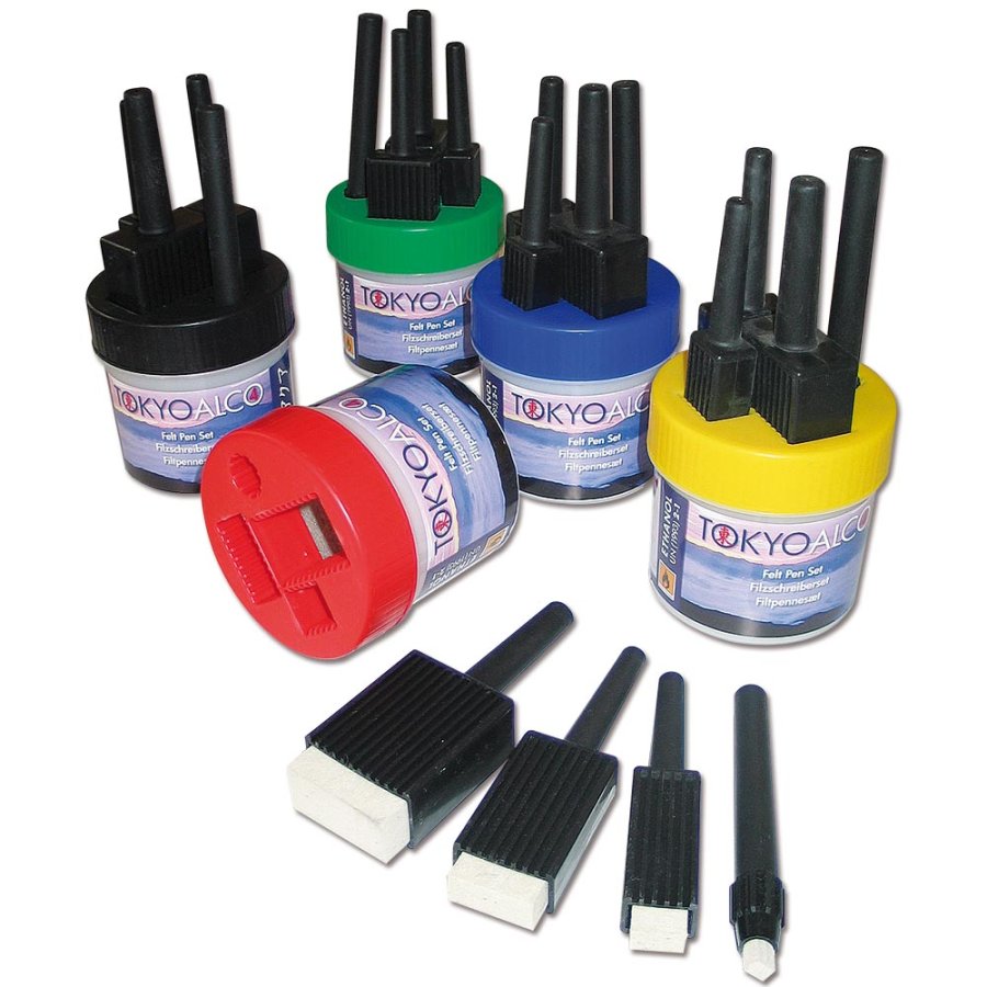 Tokyo Alco - 4 Filtpenne - Sort