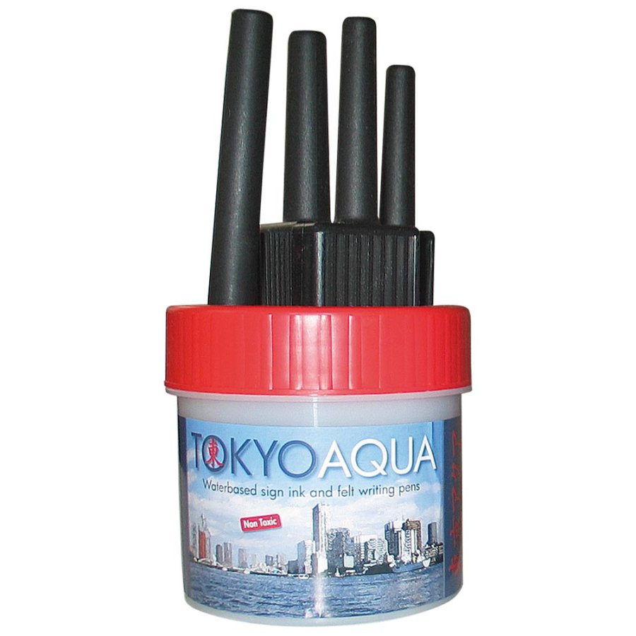Tokyo Aqua - 4 filtpennes&aelig;t - R&oslash;d
