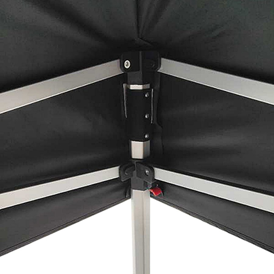 Event Tent Lux, vandt&aelig;t polyester, s&oslash;lv/sort, 2 x 2 m