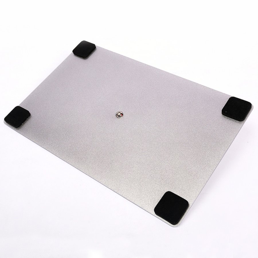 Magnetisk dobbeltsidet bannerstander med aluminiumsramme, s&oslash;lv - 80x200 cm