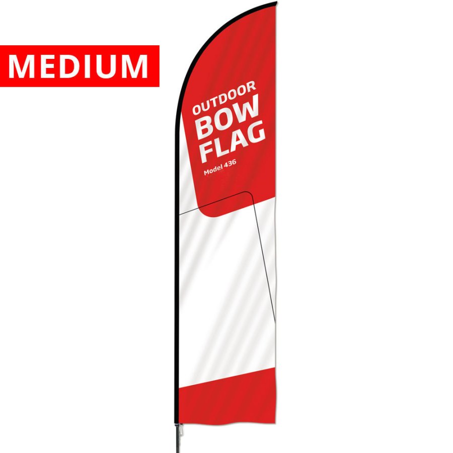 Stang til beachflag, Outdoor Bow Flag, Medium