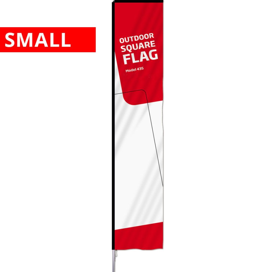 Beachflag, Outdoor Square Flag, Small, stangsystem