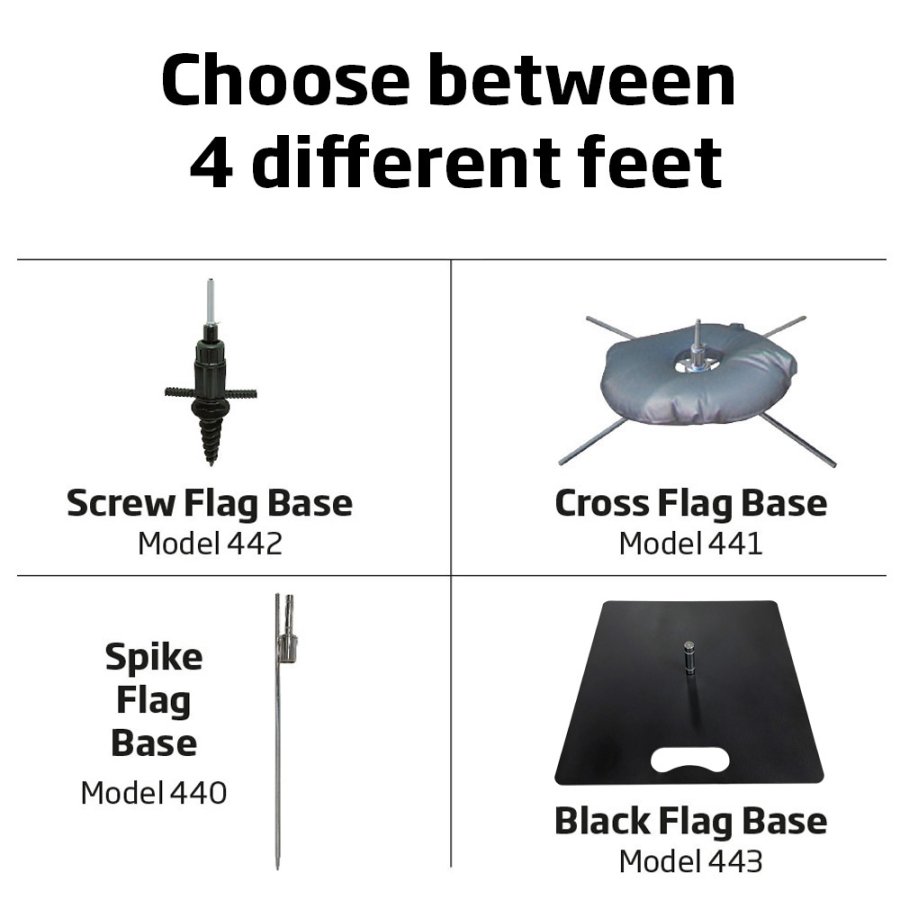 Beachflag, Outdoor Square Flag, Medium, stangsystem