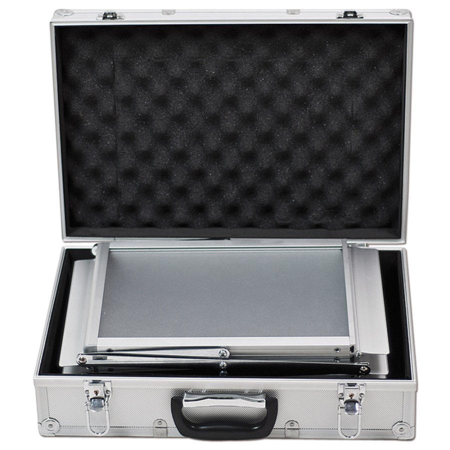 Flex Brochurestander, alu/s&oslash;lv - 6 x A4