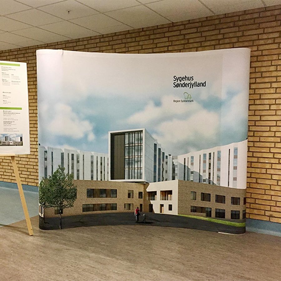 Pop-up v&aelig;g, buet, 3 sektioner