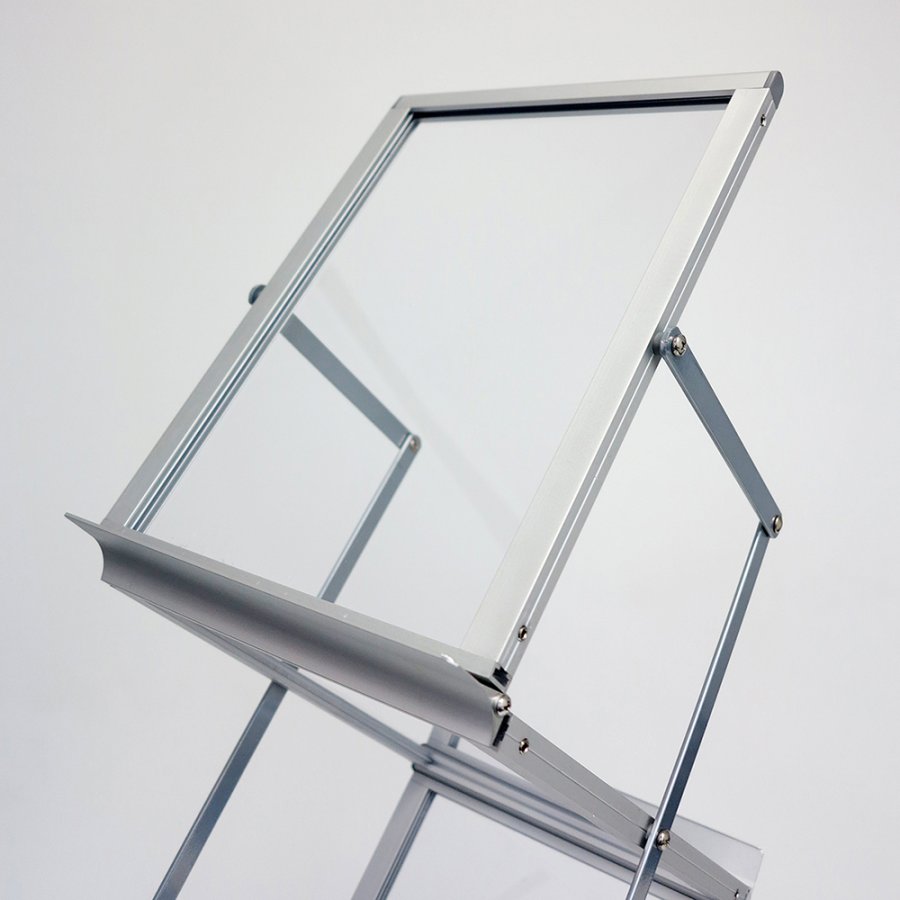 Flex Brochurestander, alu/s&oslash;lv - 6 x A5