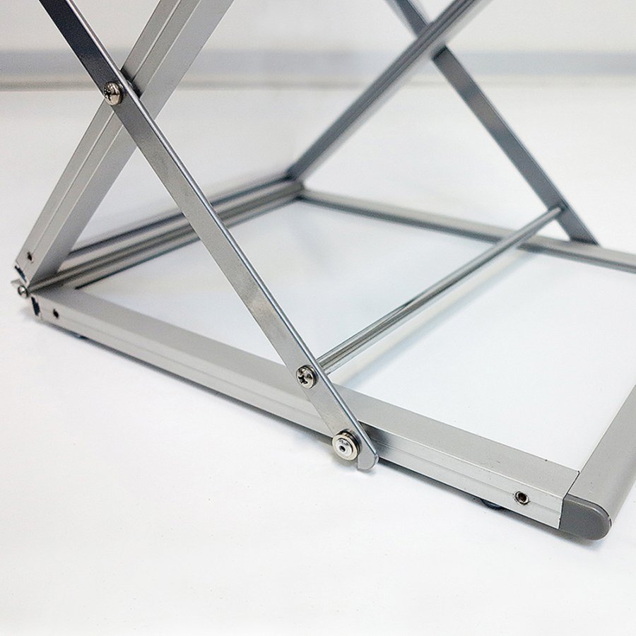 Flex Brochurestander, alu/s&oslash;lv - 6 x A5