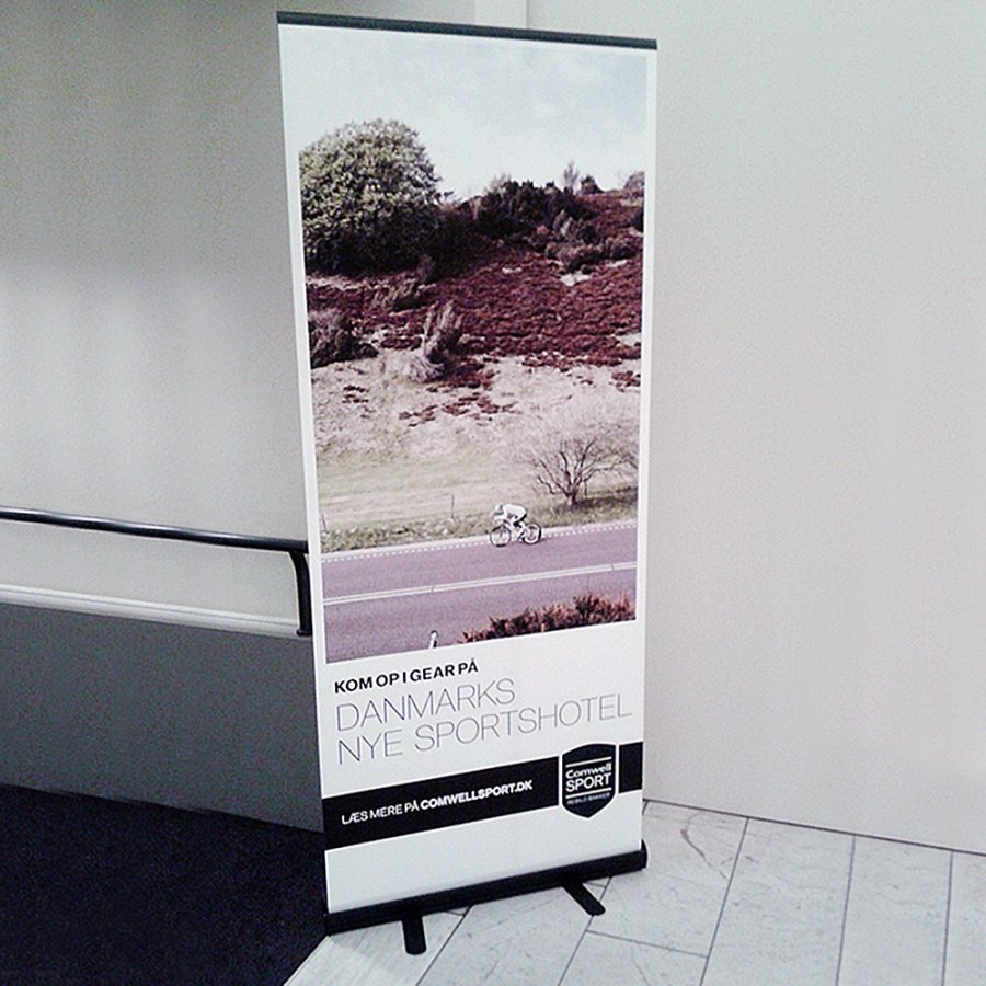 Roll-up kassette, Basic, enkeltsidet, sort, 85 cm