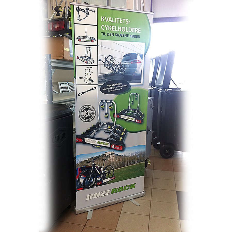 Basic Roll-up, enkeltsidet, alu/s&oslash;lv, 80 cm