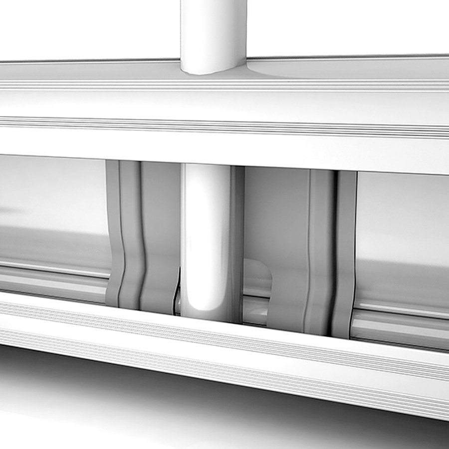 Standard Roll-up kassette, enkeltsidet, alu/s&oslash;lv, 85 cm, inkl. taske