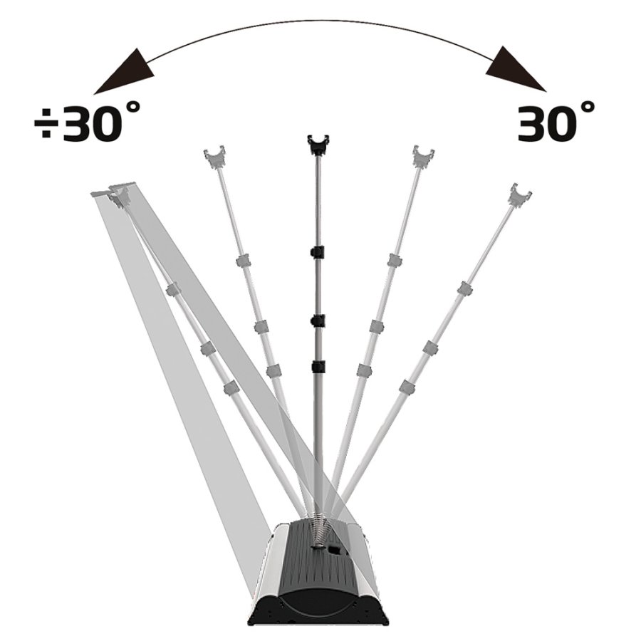 Outdoor Roll-up Waterbase, dobbeltsidet kassette, 85 x 160-200 cm