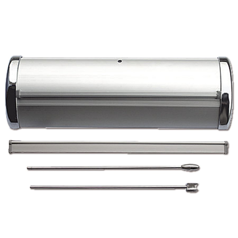 Mini Roll-up, enkeltsidet kassette, s&oslash;lv, A4