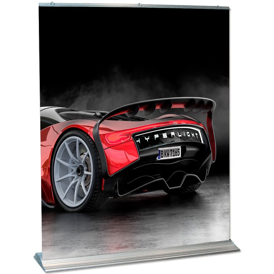 Mega Roll-up enkeltsidet - 150x250 cm - s&oslash;lv