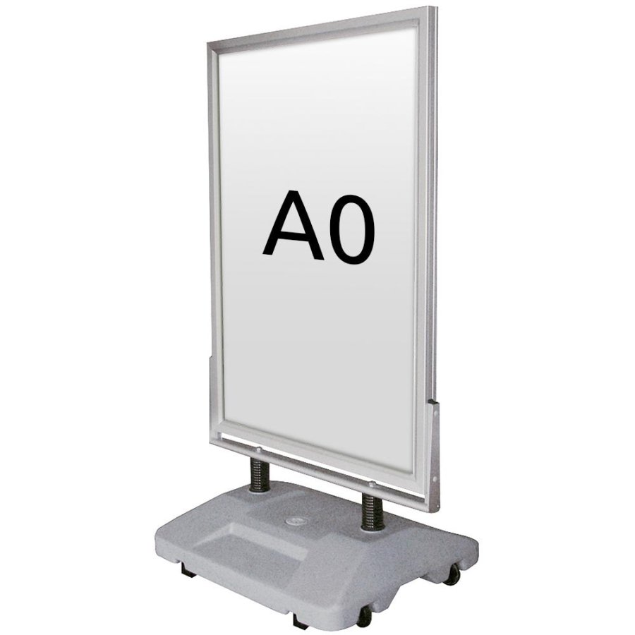 Wind-Sign Waterbase Gadeskilt - A0 - s&oslash;lv