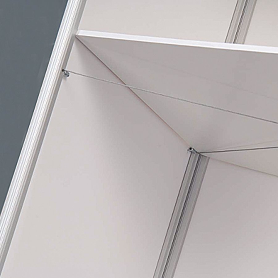 Buet messedisk med bordplade i tr&aelig;look