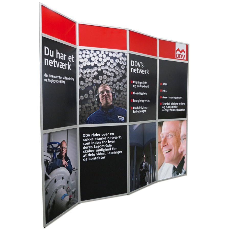 Expo Wall messev&aelig;g, 4 sektioner, 292 x 239 cm