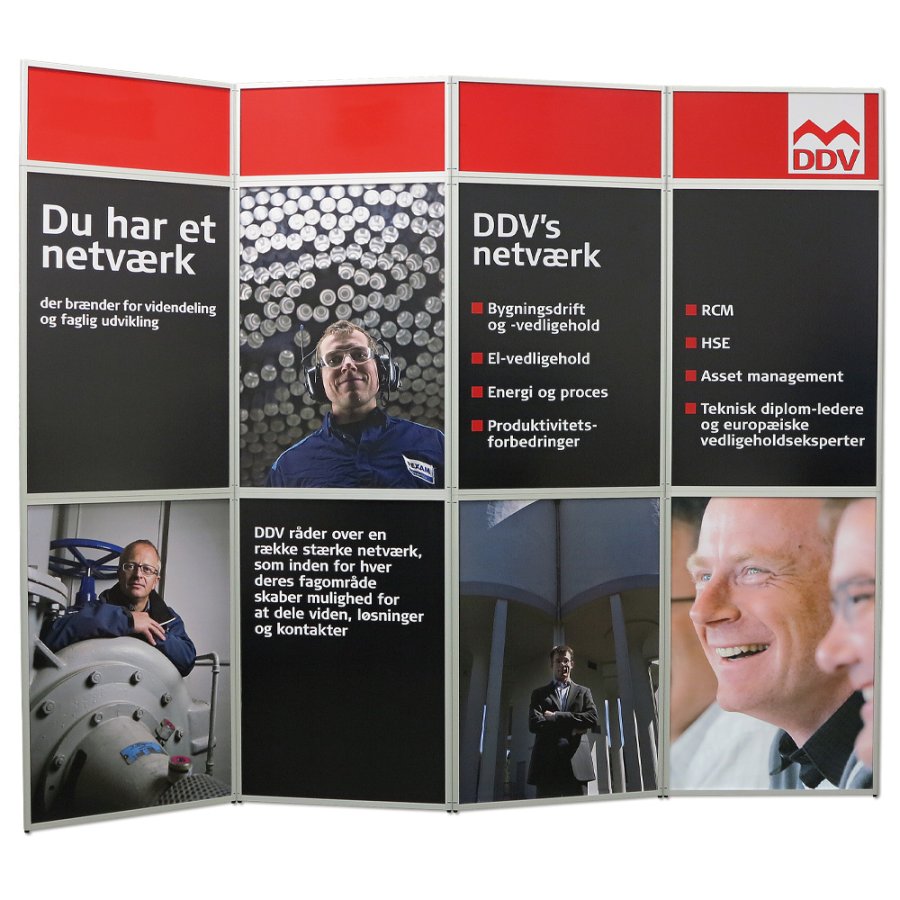 Expo Wall messev&aelig;g, 4 sektioner, 292 x 239 cm