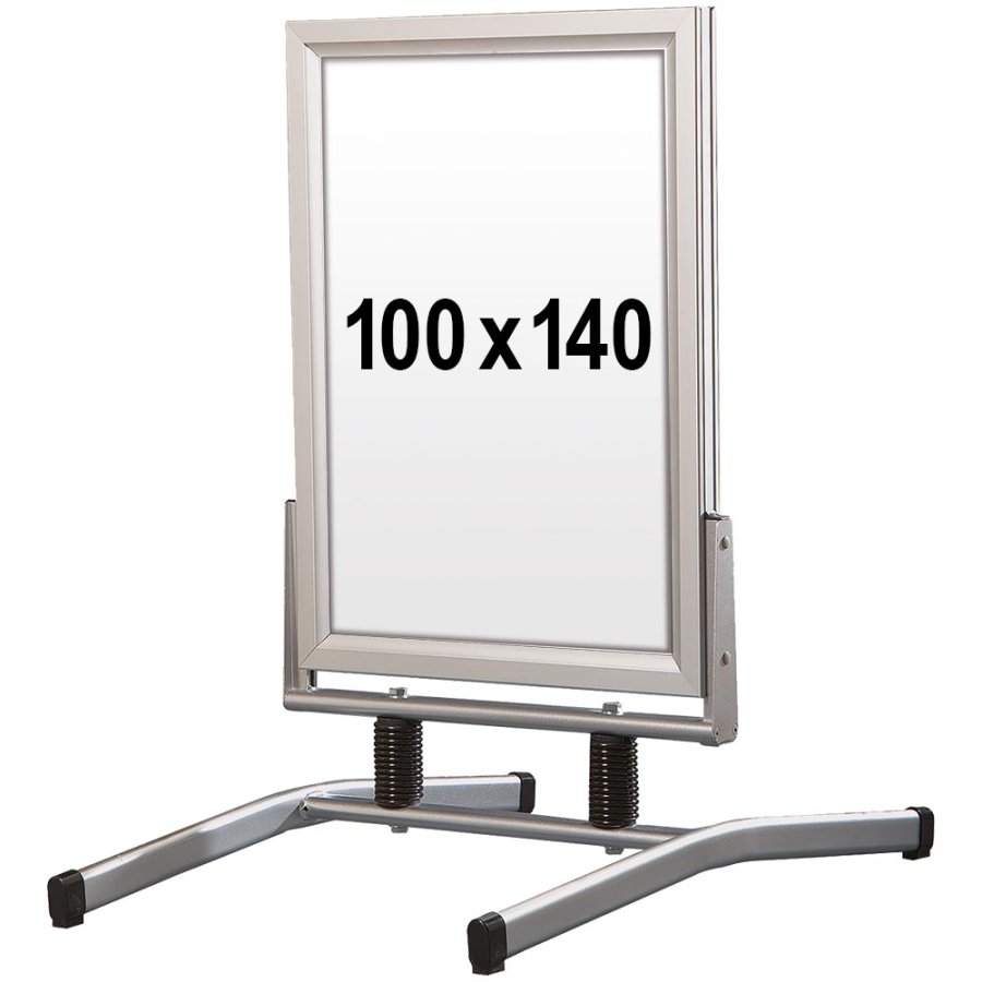 Wind-Line Lux Gadeskilt - 100x140 cm - s&oslash;lv