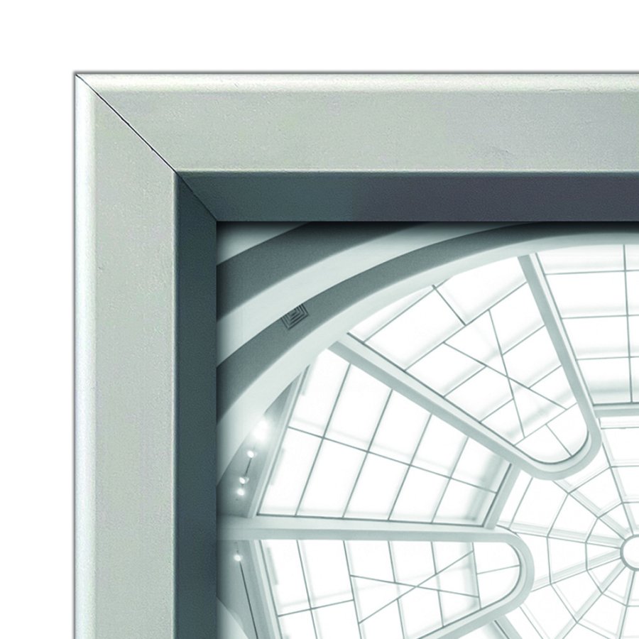 Klikramme med 42mm aluminium Security Frame profil, s&oslash;lv - 70x100 cm