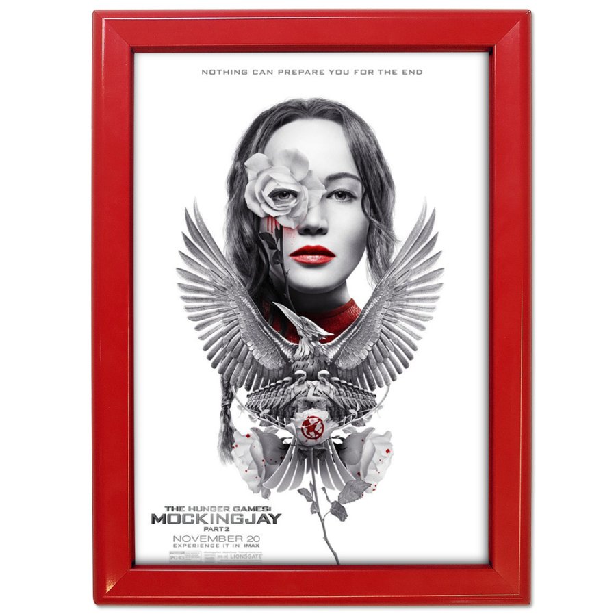 Klikramme med 32mm aluminium fladprofil, r&oslash;d - A4