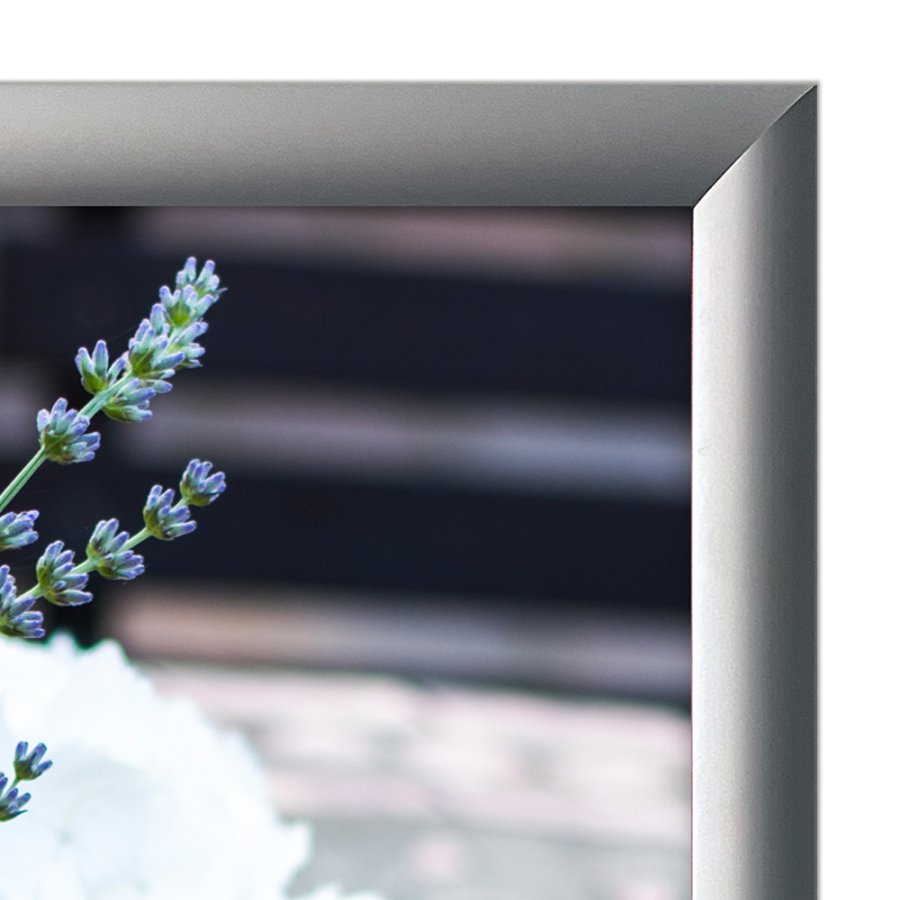 Klikramme med 25mm aluminium profil, s&oslash;lv - A4