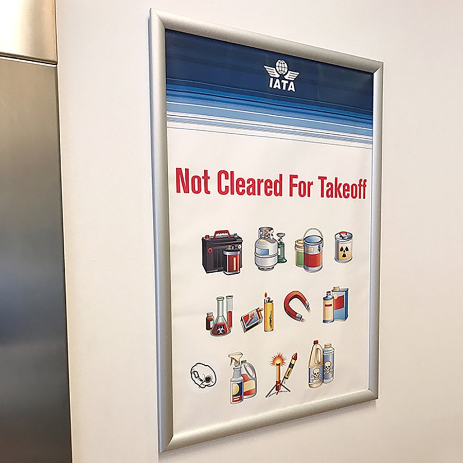 Klikramme med 25mm aluminium profil, s&oslash;lv - A4