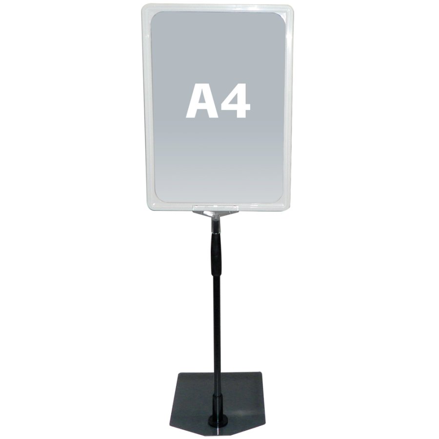 Flex Stander med hvid plastramme, A4