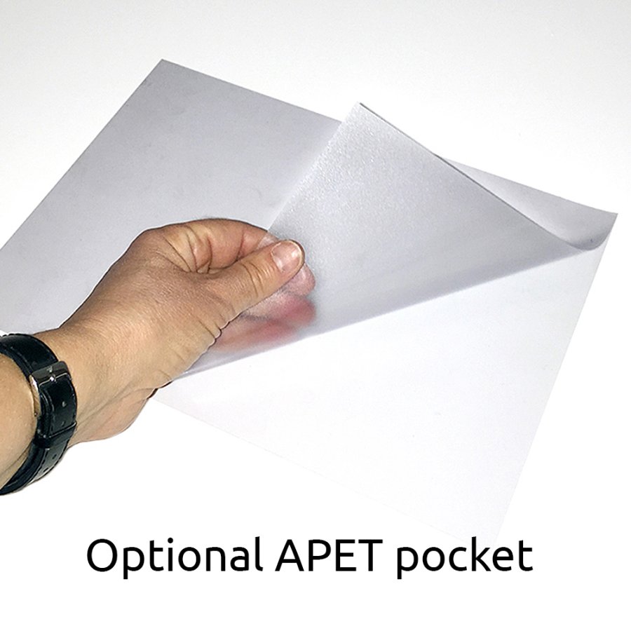 Prisrammes&aelig;t, alu fod og stang, hvid A4 ramme (21 x 29,7cm)