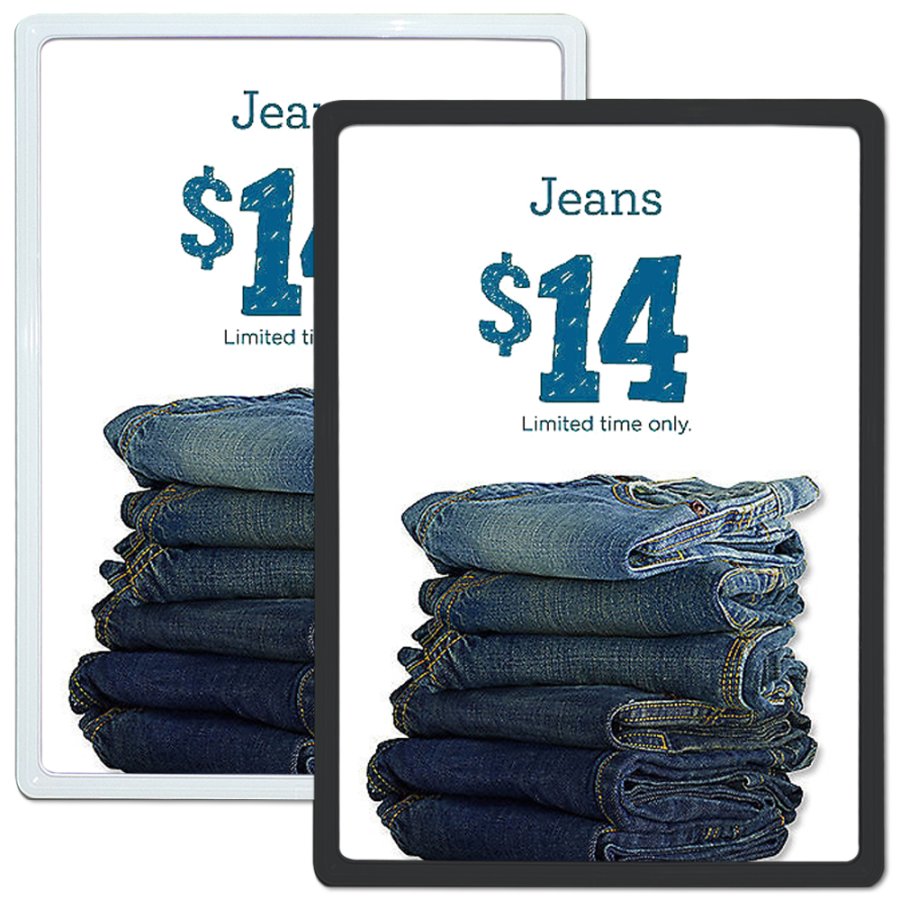 Plastprisramme, Flex, dobbeltsidet, hvid, A3 - 29,7 x 42 cm