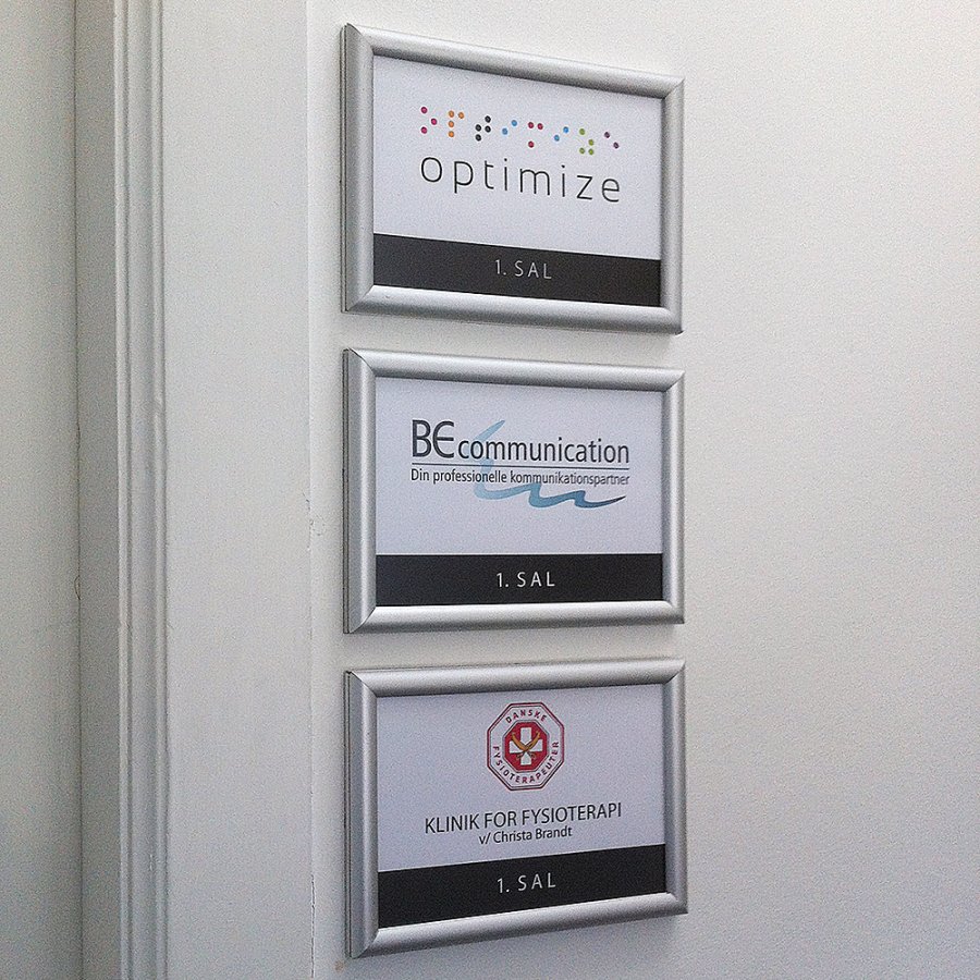 Klikramme, 15 mm aluminiumprofil, s&oslash;lv, A3 - 29,7 x 42 cm