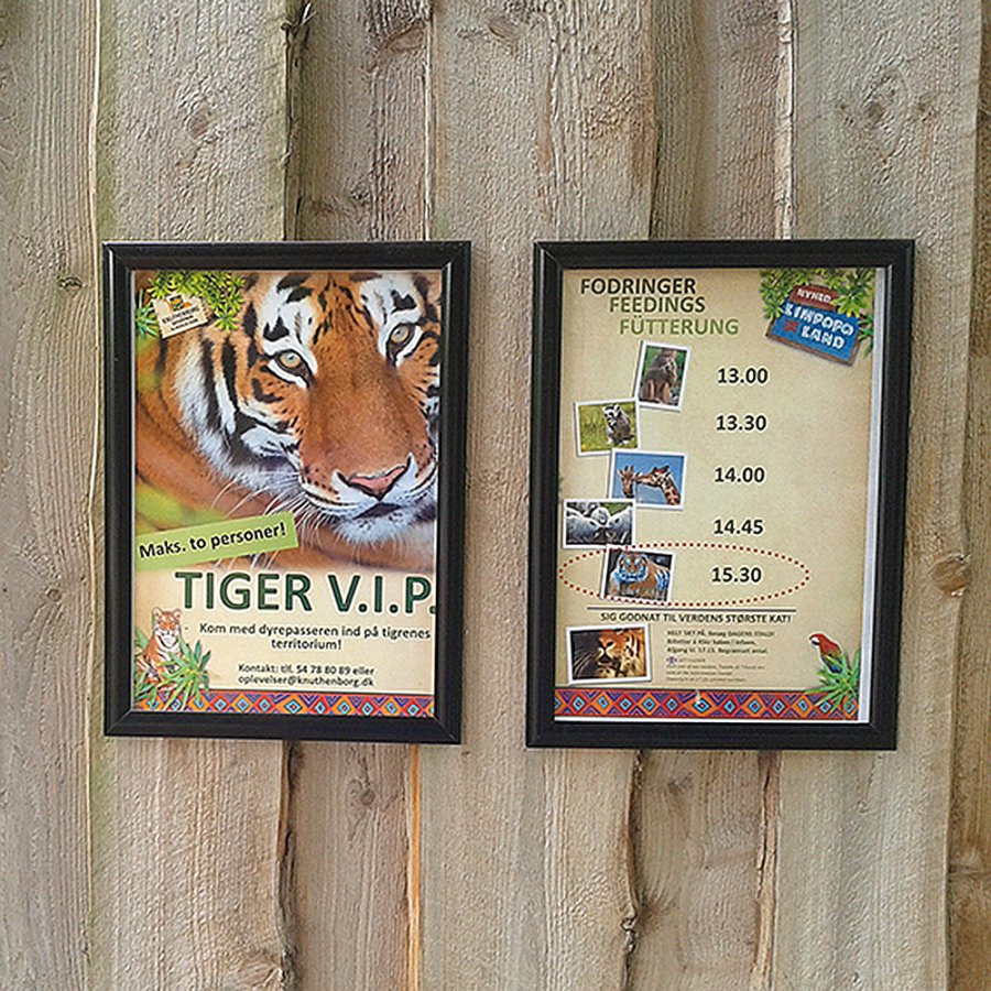 Klikramme med 25mm aluminium profil, sort - A4