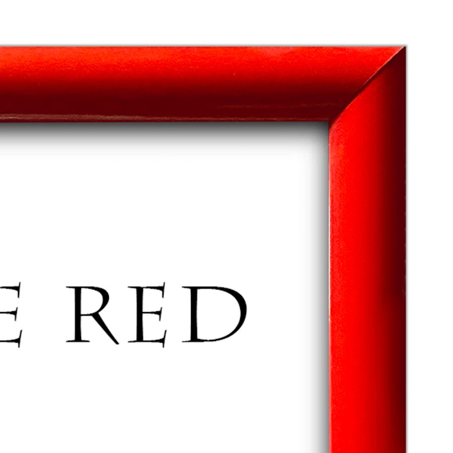 Klikramme med 25mm aluminium profil, r&oslash;d - A4