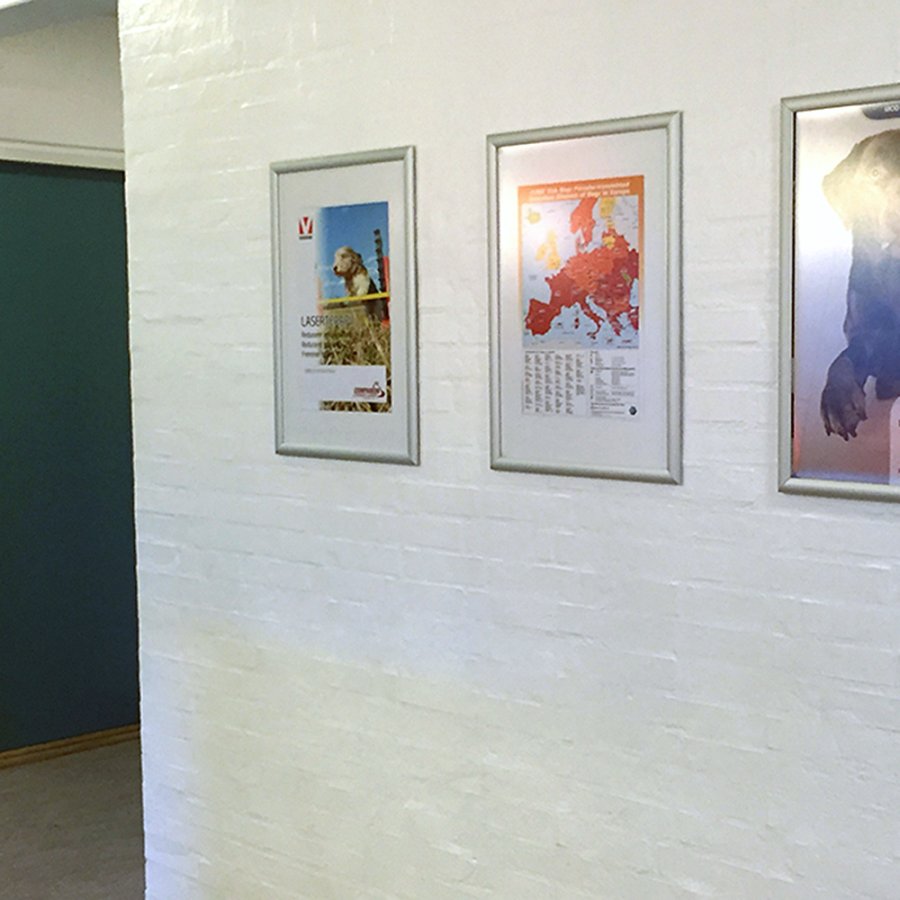 Klikramme med 30mm aluminium profil, s&oslash;lv - A3