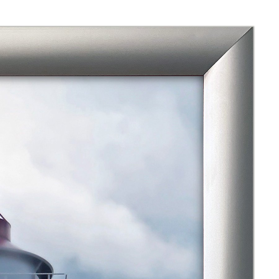 Klikramme med 30mm aluminium profil, s&oslash;lv - 50x70 cm